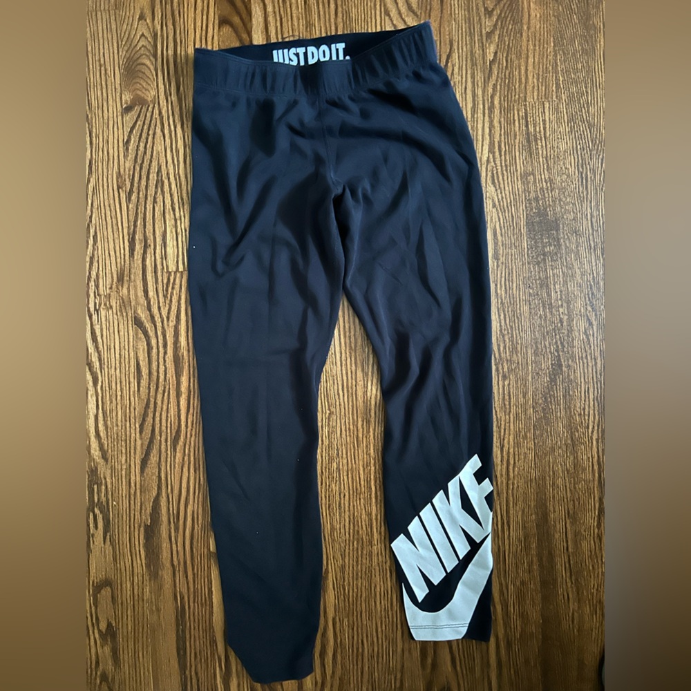 Nike Black Pants with White Branding
